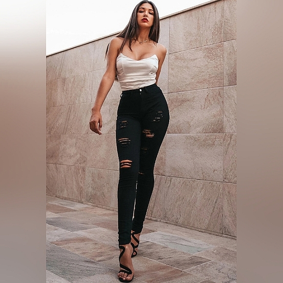 High Waisted Skinny Jeans - 2 Pair - Picture 4 of 12